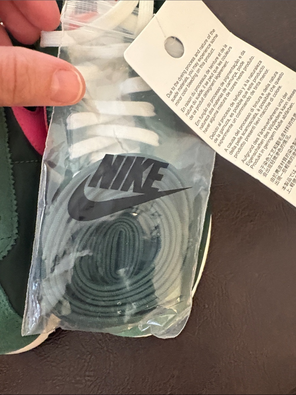 Nike Cortez Green Sneakers with extra green laces. 5Y/6.5W - Picture 7 of 8